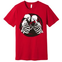 Kissing Skeletons In Love Premium T-Shirt