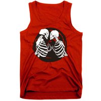 Kissing Skeletons In Love Tank Top