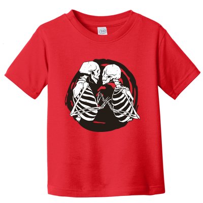 Kissing Skeletons In Love Toddler T-Shirt