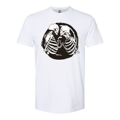 Kissing Skeletons In Love Softstyle CVC T-Shirt