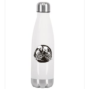 Kissing Skeletons In Love Stainless Steel Insulated Water Bottle