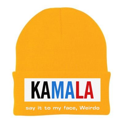 Kamala Say It To My Face Weirdo Knit Cap Winter Beanie