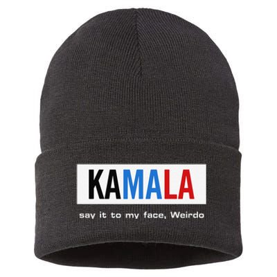 Kamala Say It To My Face Weirdo Sustainable Knit Beanie