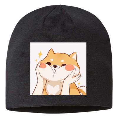 Kawaii Shiba Inu Sustainable Beanie