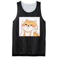 Kawaii Shiba Inu Mesh Reversible Basketball Jersey Tank