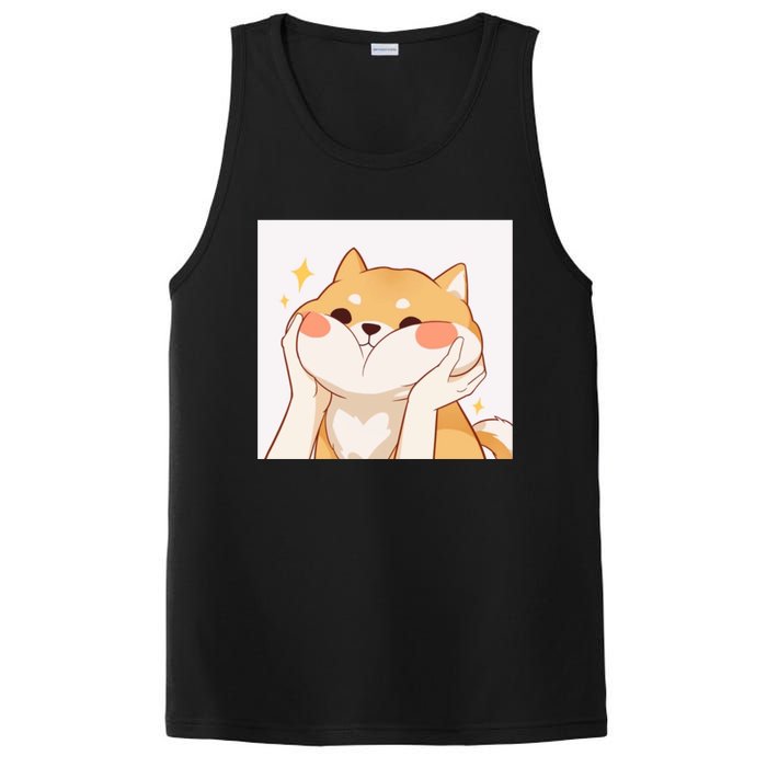 Kawaii Shiba Inu PosiCharge Competitor Tank