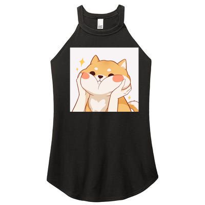 Kawaii Shiba Inu Women’s Perfect Tri Rocker Tank