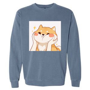 Kawaii Shiba Inu Garment-Dyed Sweatshirt