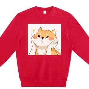 Kawaii Shiba Inu Premium Crewneck Sweatshirt