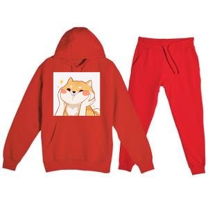 Kawaii Shiba Inu Premium Hooded Sweatsuit Set