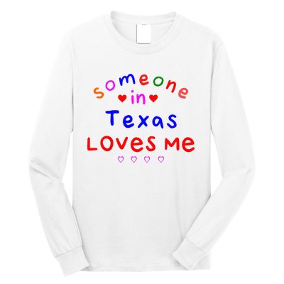 Kids Someone In Texas Loves Me Kids Long Sleeve Shirt