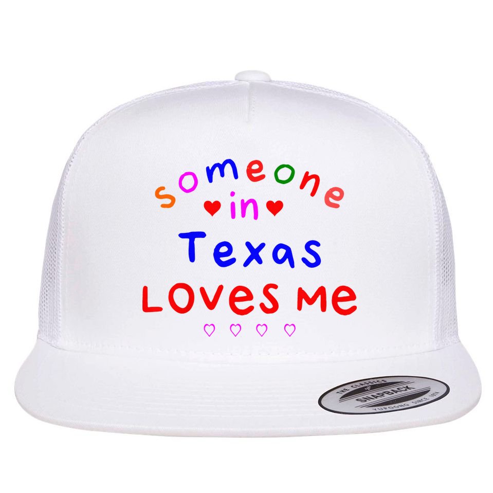 Kids Someone In Texas Loves Me Kids Flat Bill Trucker Hat