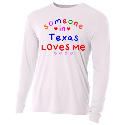 Kids Someone In Texas Loves Me Kids Cooling Performance Long Sleeve Crew