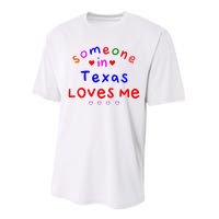 Kids Someone In Texas Loves Me Kids Performance Sprint T-Shirt