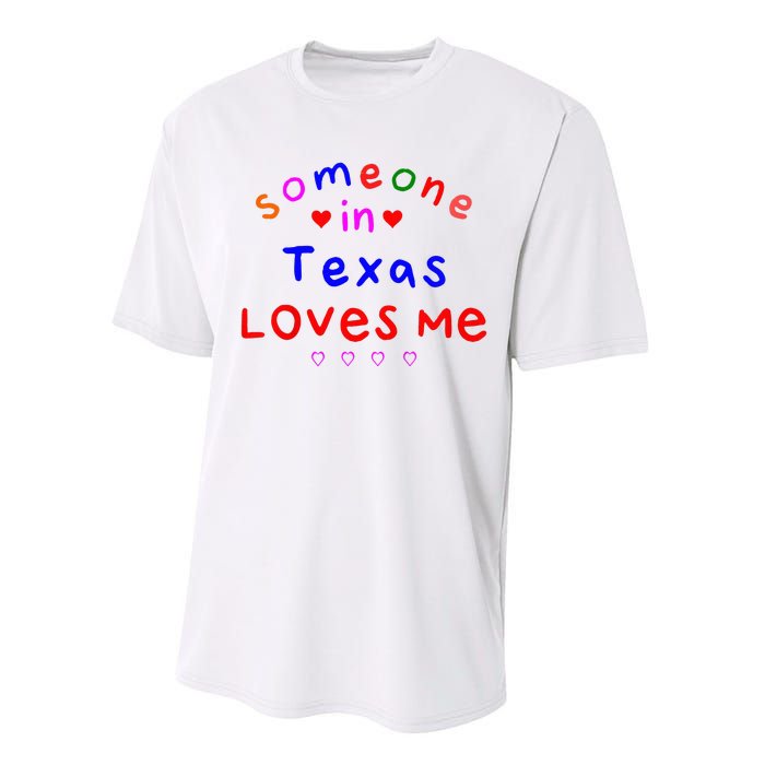 Kids Someone In Texas Loves Me Kids Performance Sprint T-Shirt