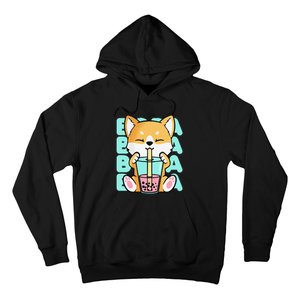 Kawaii Shiba Inu Dog Bubble Tea Boba Anime Neko Japan Hoodie