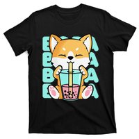 Kawaii Shiba Inu Dog Bubble Tea Boba Anime Neko Japan T-Shirt