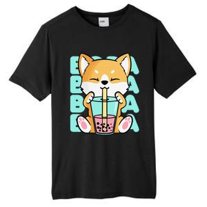 Kawaii Shiba Inu Dog Bubble Tea Boba Anime Neko Japan Tall Fusion ChromaSoft Performance T-Shirt