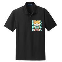 Kawaii Shiba Inu Dog Bubble Tea Boba Anime Neko Japan Dry Zone Grid Polo