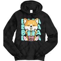 Kawaii Shiba Inu Dog Bubble Tea Boba Anime Neko Japan Tie Dye Hoodie