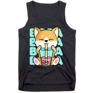 Kawaii Shiba Inu Dog Bubble Tea Boba Anime Neko Japan Tank Top