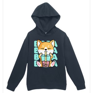 Kawaii Shiba Inu Dog Bubble Tea Boba Anime Neko Japan Urban Pullover Hoodie