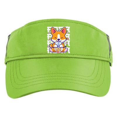 Kawaii Shiba Inu Dog Bubble Tea Boba Anime Adult Drive Performance Visor