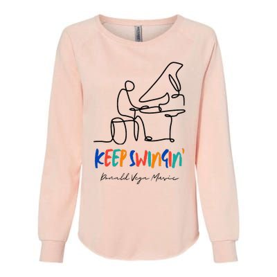 Keep Swingin Jazz Piano Player Womens California Wash Sweatshirt