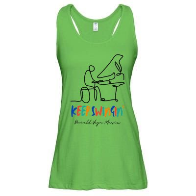 Keep Swingin Jazz Piano Player Ladies Essential Flowy Tank