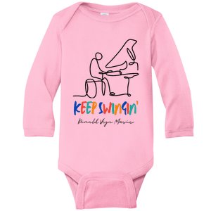 Keep Swingin Jazz Piano Player Baby Long Sleeve Bodysuit