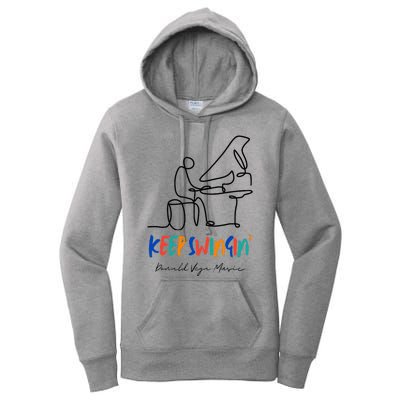 Keep Swingin Jazz Piano Player Women's Pullover Hoodie