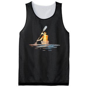 Kayaking Silhouette Kayak Kayaker Mesh Reversible Basketball Jersey Tank