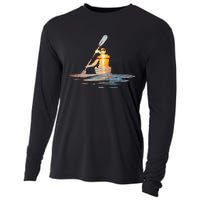 Kayaking Silhouette Kayak Kayaker Cooling Performance Long Sleeve Crew