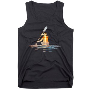 Kayaking Silhouette Kayak Kayaker Tank Top