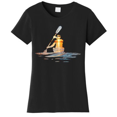 Kayaking Silhouette Kayak Kayaker Women's T-Shirt