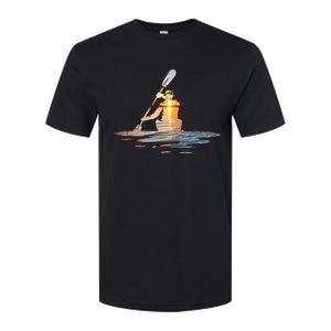 Kayaking Silhouette Kayak Kayaker Softstyle CVC T-Shirt