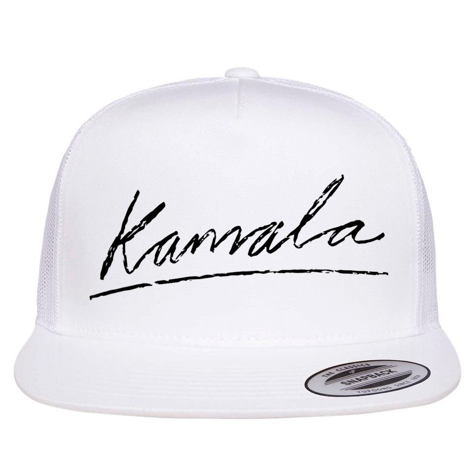 Kamala Signature Flat Bill Trucker Hat