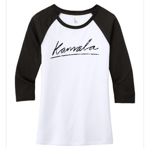 Kamala Signature Women's Tri-Blend 3/4-Sleeve Raglan Shirt