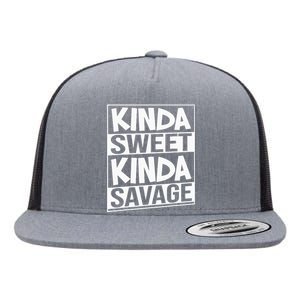 Kinda Sweet Kinda Savage Flat Bill Trucker Hat