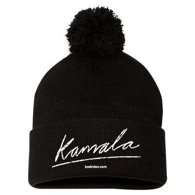 Kamala Signature Pom Pom 12in Knit Beanie