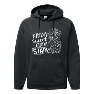 Kinda Sweet Kinda Stabby Funny Sarcastic Sarcasm Pineapple Performance Fleece Hoodie