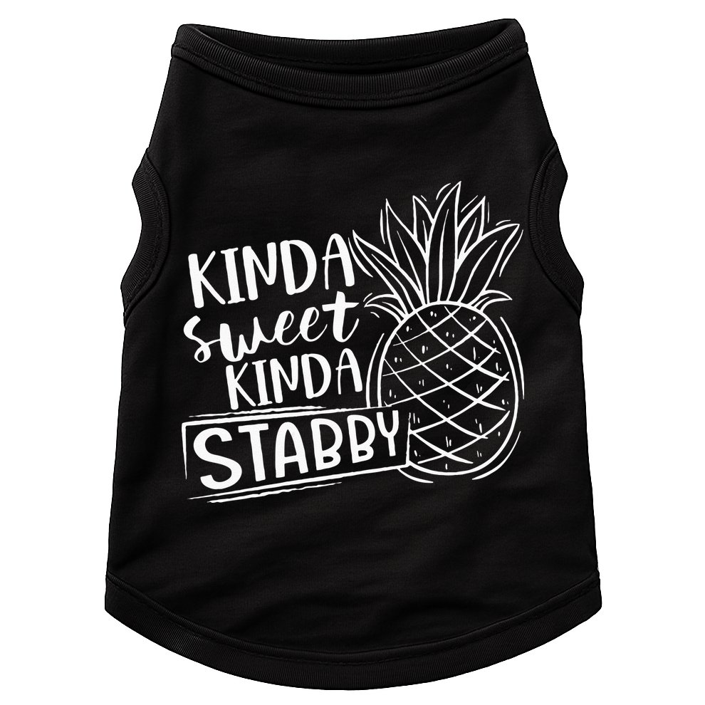 Kinda Sweet Kinda Stabby Funny Sarcastic Sarcasm Pineapple Doggie Tank