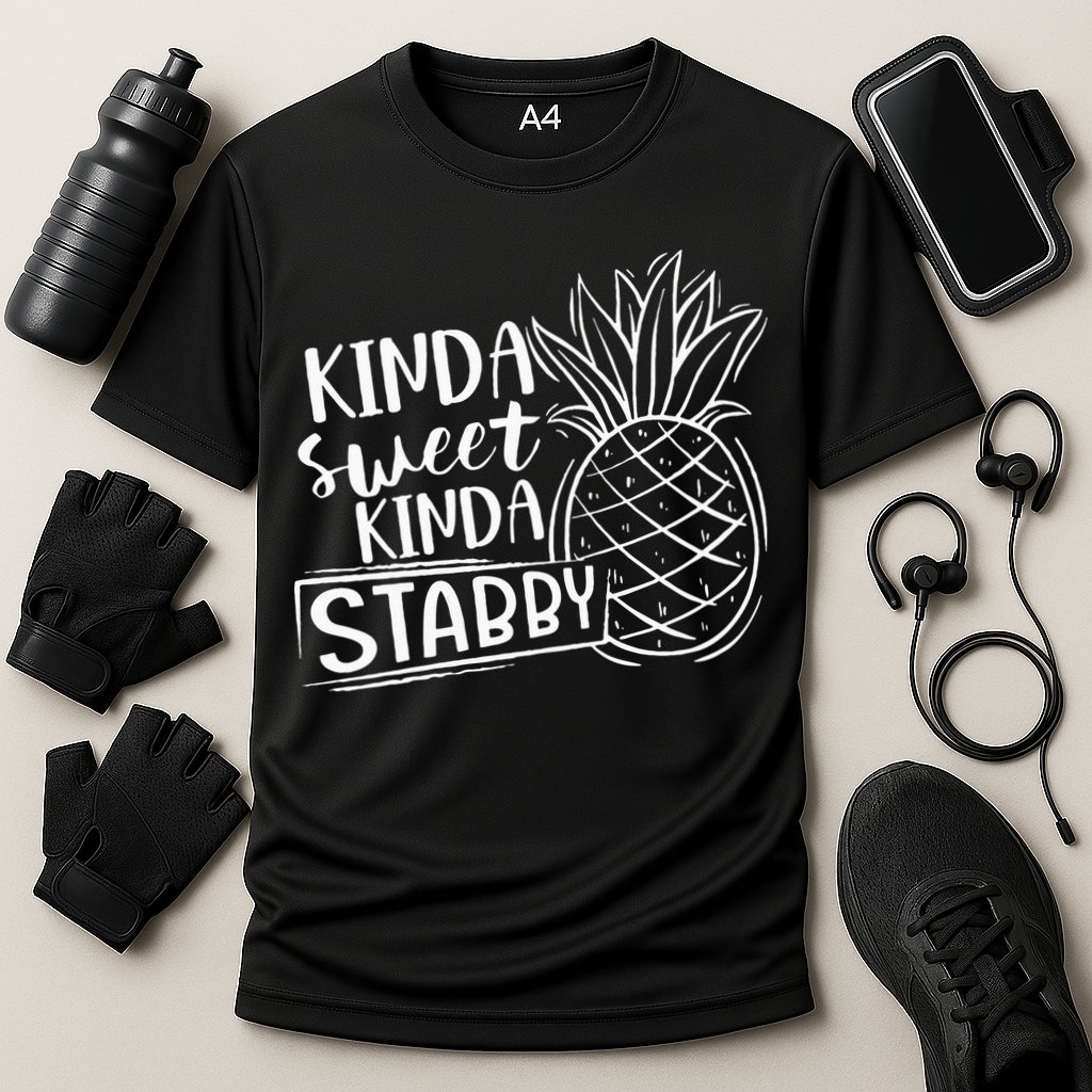 Kinda Sweet Kinda Stabby Funny Sarcastic Sarcasm Pineapple Performance Shirt