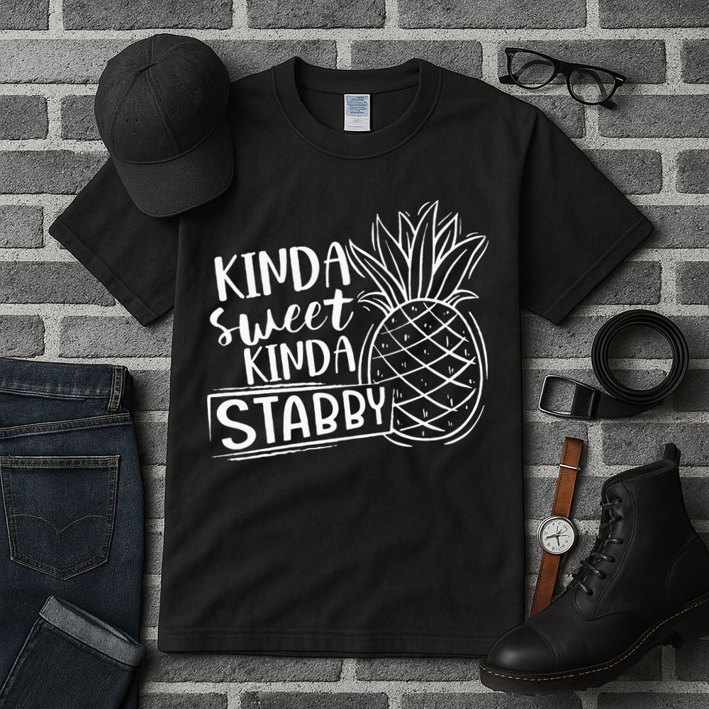 Kinda Sweet Kinda Stabby Funny Sarcastic Sarcasm Pineapple Tall T-Shirt