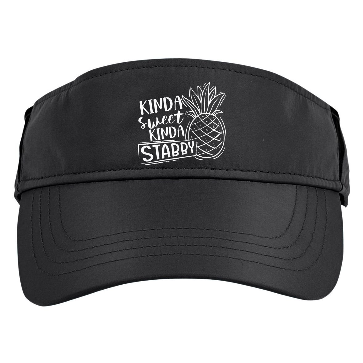 Kinda Sweet Kinda Stabby Funny Sarcastic Sarcasm Pineapple Adult Drive Performance Visor