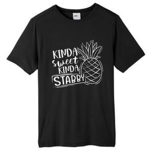 Kinda Sweet Kinda Stabby Funny Sarcastic Sarcasm Pineapple Tall Fusion ChromaSoft Performance T-Shirt