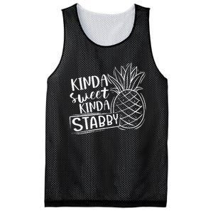 Kinda Sweet Kinda Stabby Funny Sarcastic Sarcasm Pineapple Mesh Reversible Basketball Jersey Tank