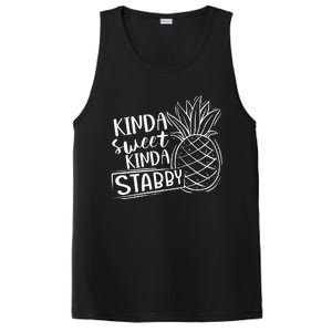 Kinda Sweet Kinda Stabby Funny Sarcastic Sarcasm Pineapple PosiCharge Competitor Tank