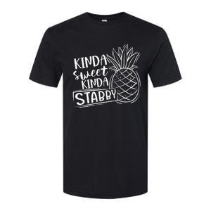 Kinda Sweet Kinda Stabby Funny Sarcastic Sarcasm Pineapple Softstyle CVC T-Shirt