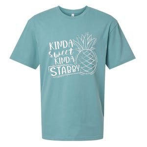 Kinda Sweet Kinda Stabby Funny Sarcastic Sarcasm Pineapple Sueded Cloud Jersey T-Shirt